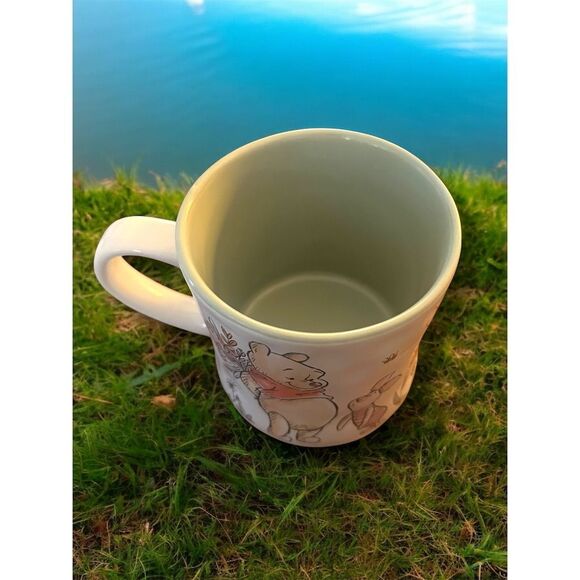 Disney Winnie the Pooh & Piglet Floral Ceramic Mug 16oz Adorable Fun Design New - Picture 3 of 8